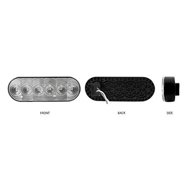 6" Oval LED White Light.